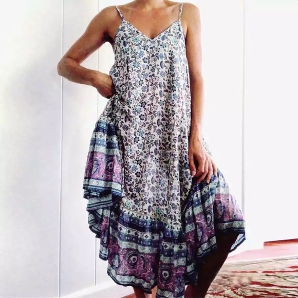 SOLD OUT Gabriella Boho Floral Maxi Tank Summer Dress - Picture 3 of 10